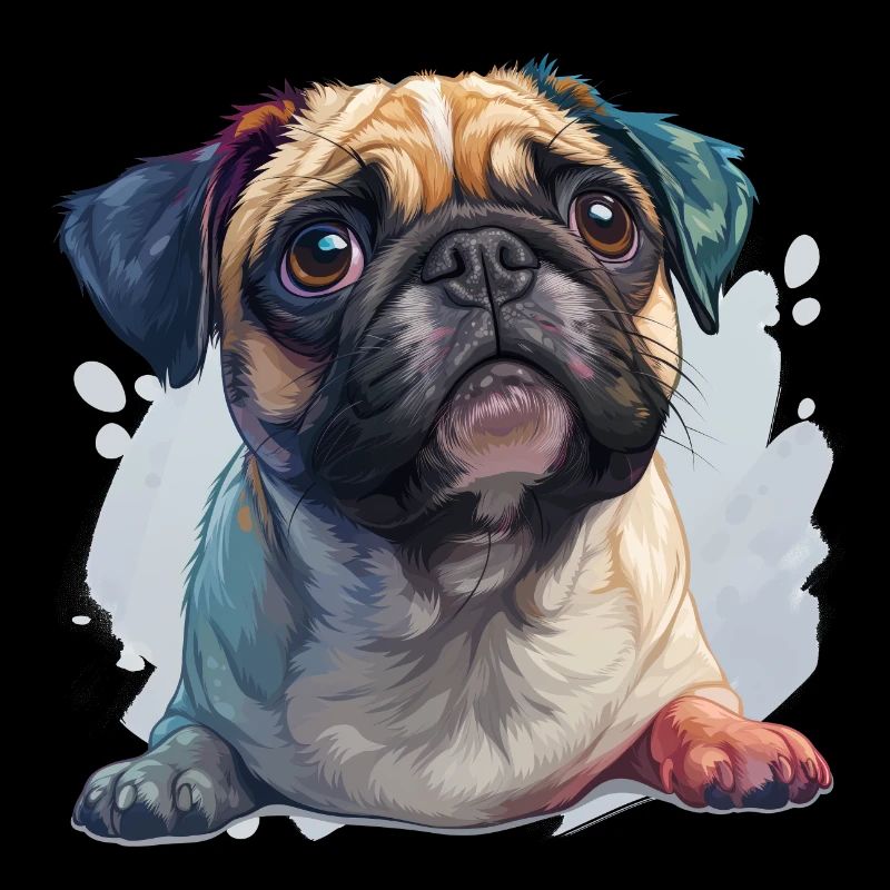Niedlicher kleiner Mops