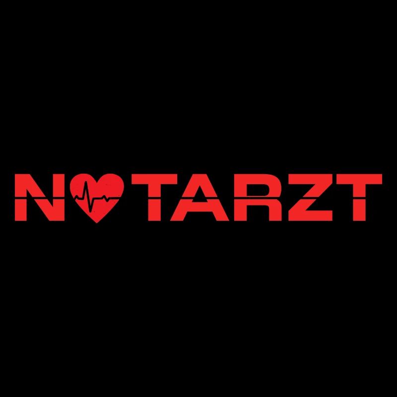 Notarzt mit Herz Sinusrhythmus Rettungsdienst