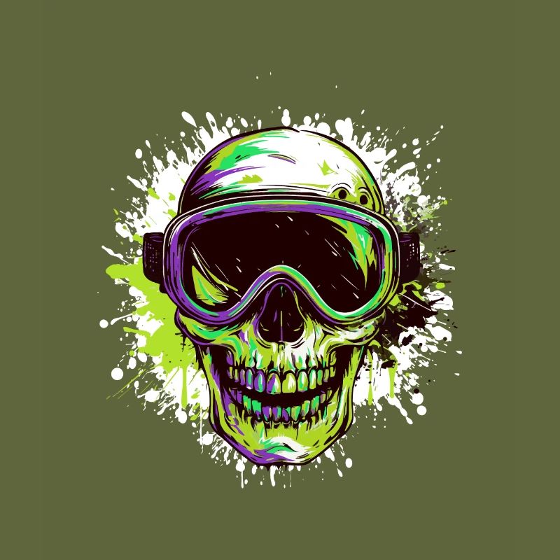 Ski Skull Ski Goggles Skull