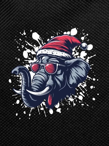 Elephant Mammoth Christmas Funny
