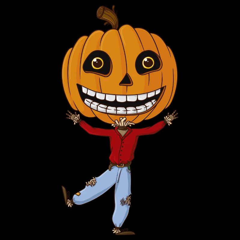 Comic Kürbis Vogelscheuche Halloween