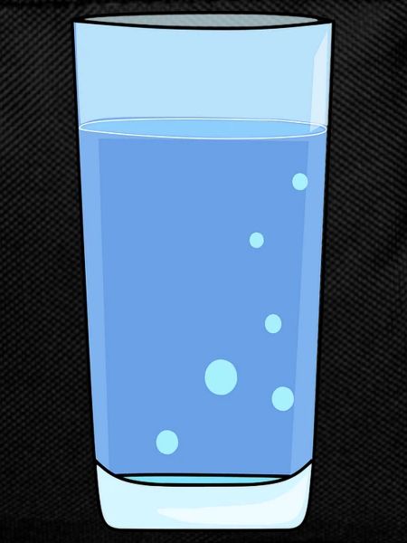 Water glass with water