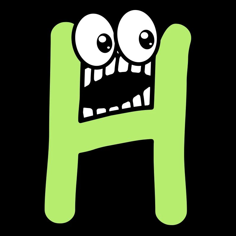H - letter H with eyes 👀