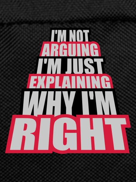 I m not arguing