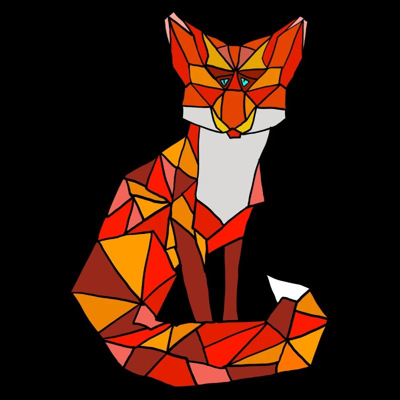 Mosaikfuchs im Flammenstil