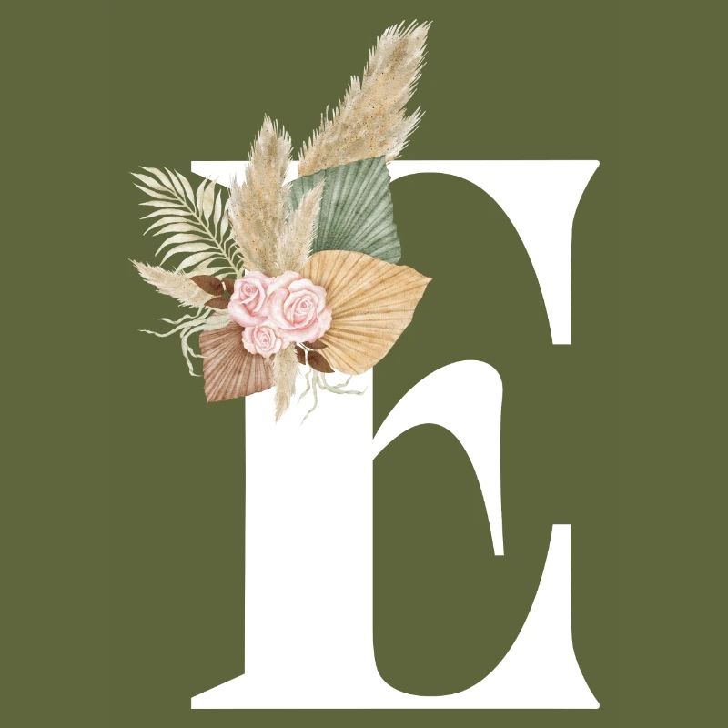 flowery letter E