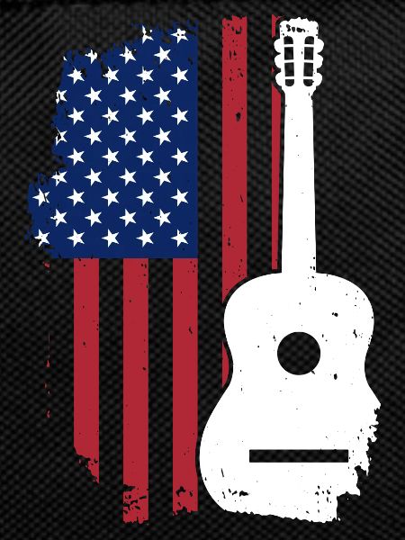 USA Flag Guitare