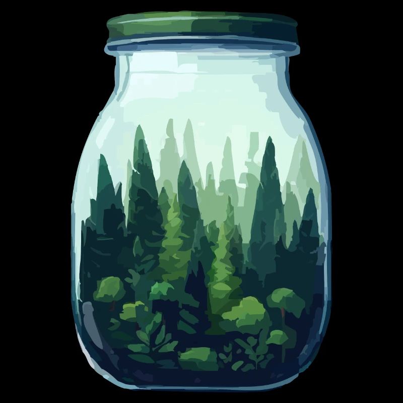 Forest in a jar