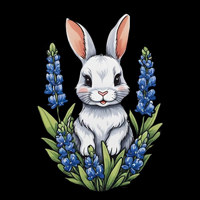Bunny Rabbit Bluebonnets