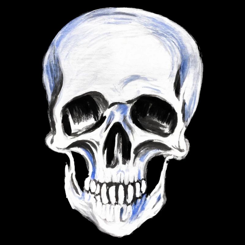 white painted skull