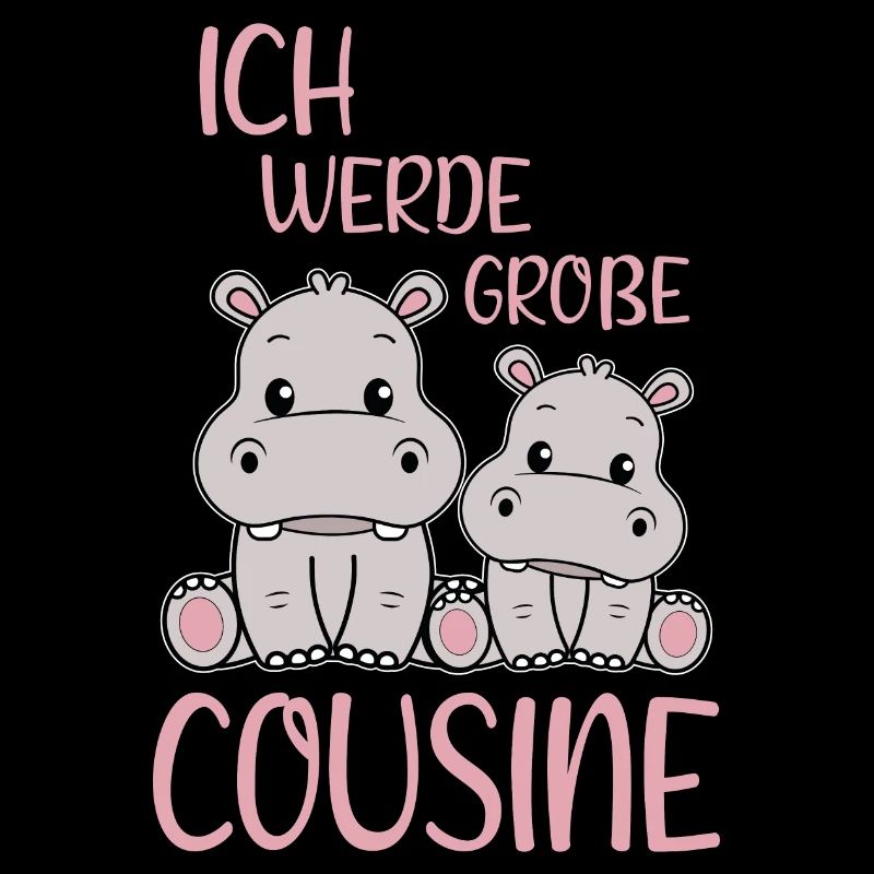 Bald Große Cousine Nilpferde Mädchen Nachwuchs