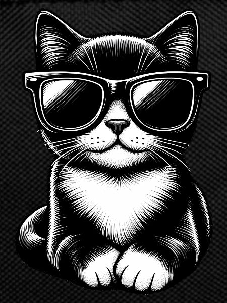 Süße Katze mit Brille