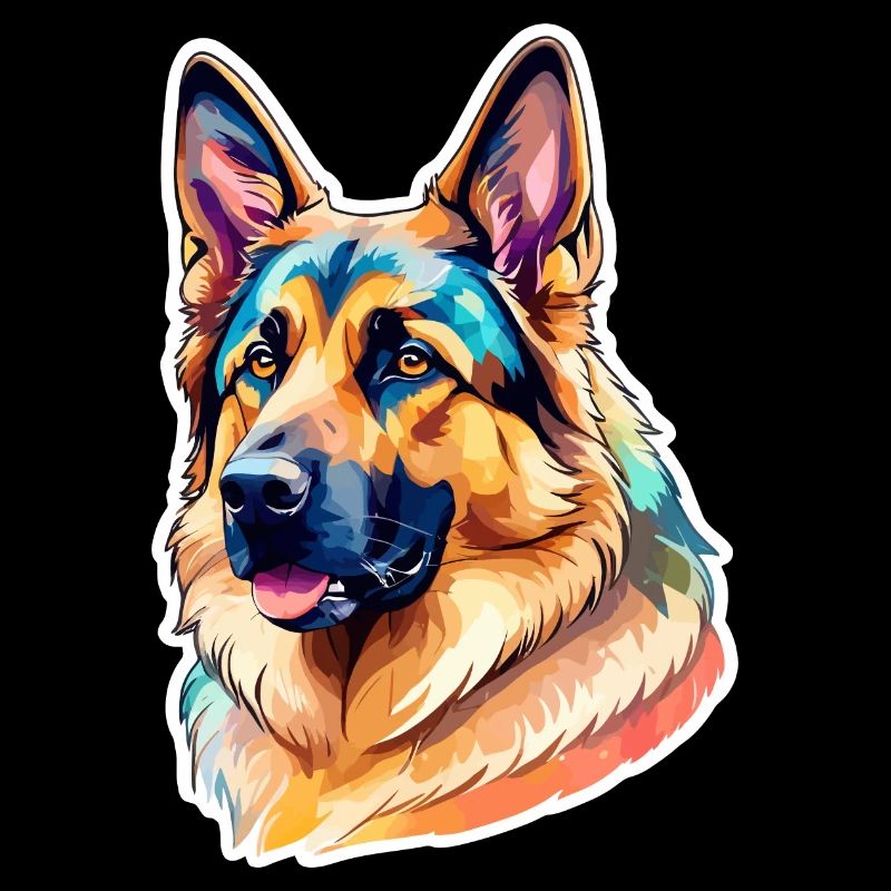 German Shepherd Watercolor