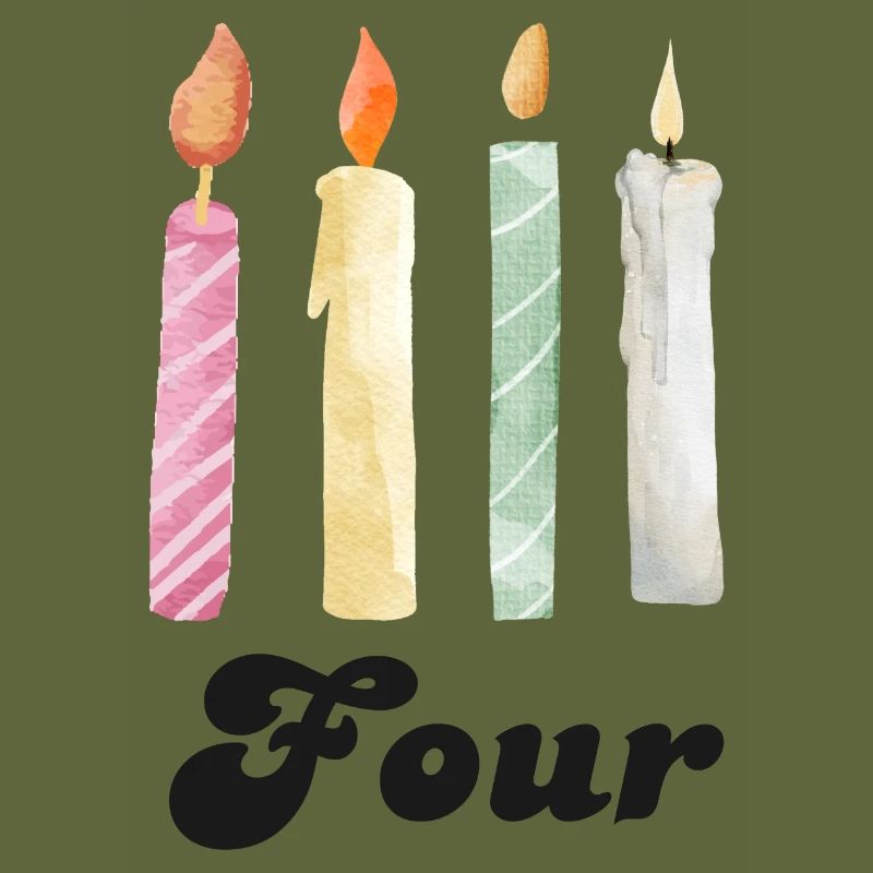 4th Anniversary Candle
