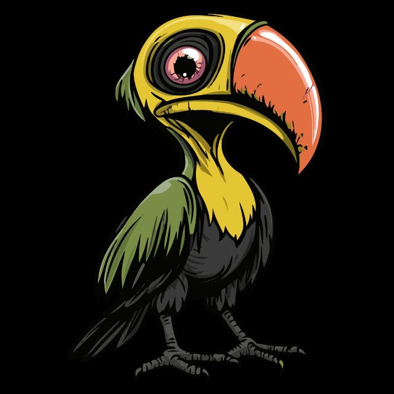 Toucan Bird Halloween Comic Funny