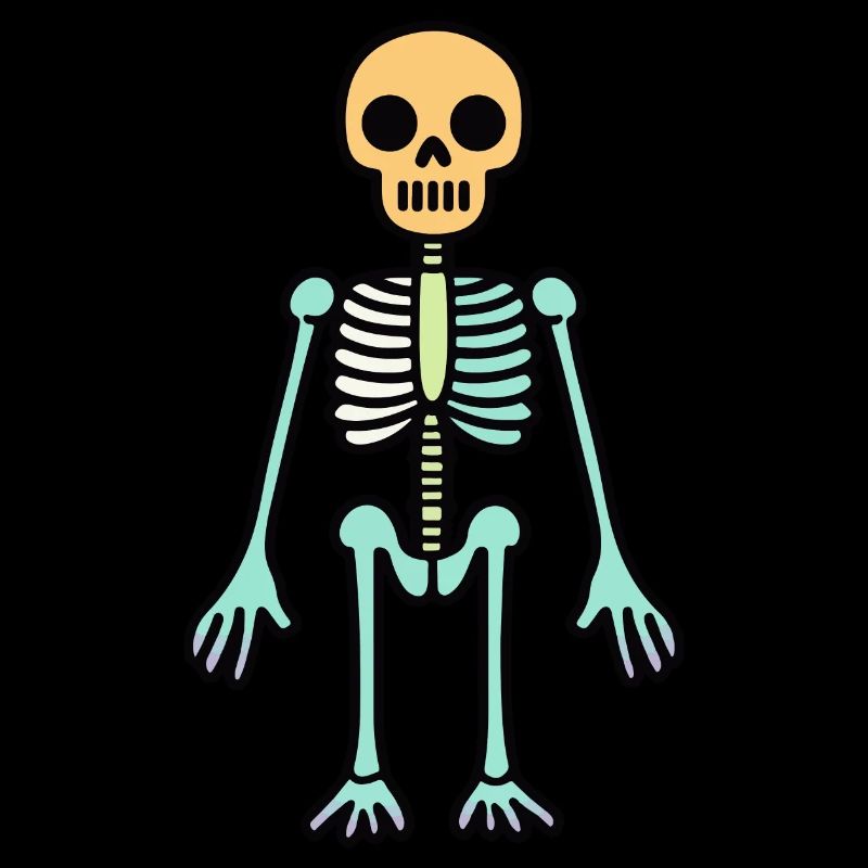 Skeleton Funny Halloween Comic