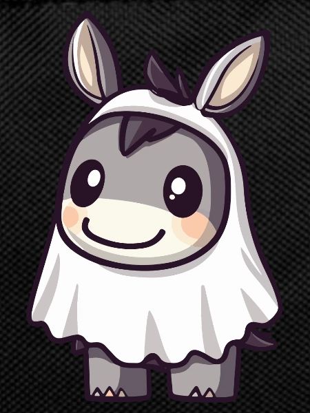 Donkey Halloween Funny Ghost
