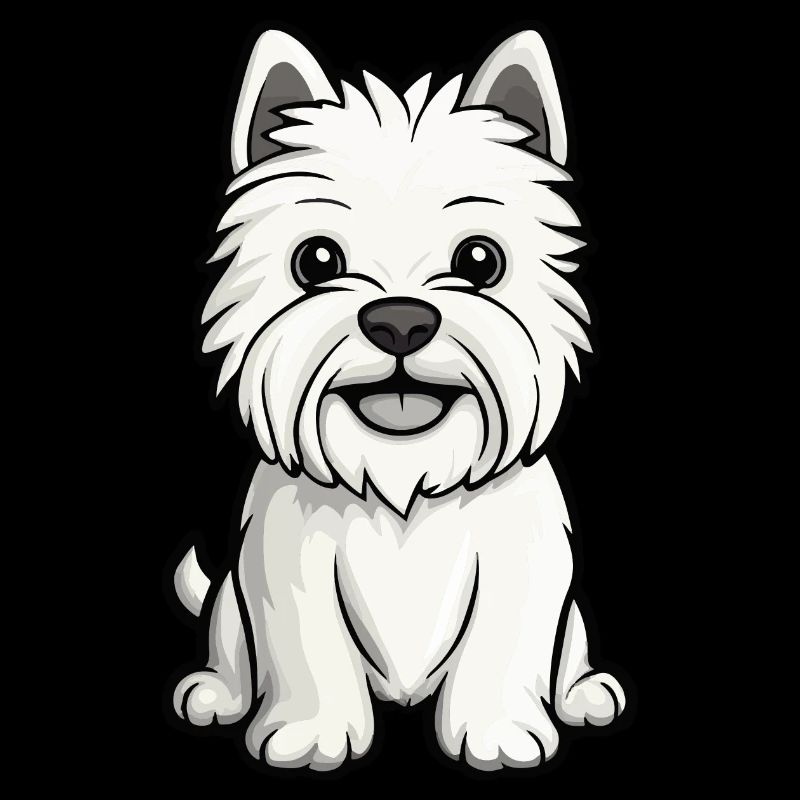 West Highland Terrier Chien Comic Baby