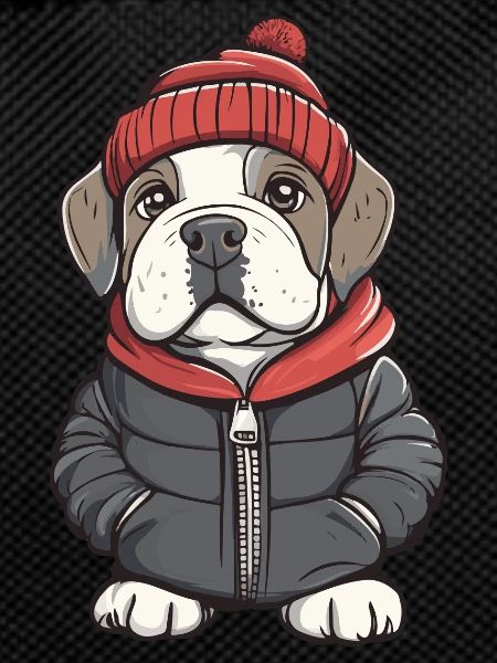 Mastiff Dog Winter
