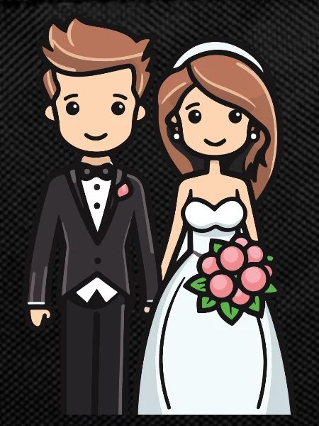 Bride Groom Newlyweds Wedding
