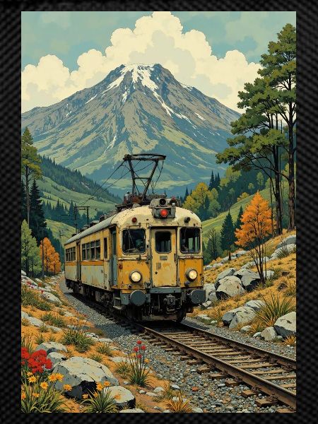 Retro Zug Bild