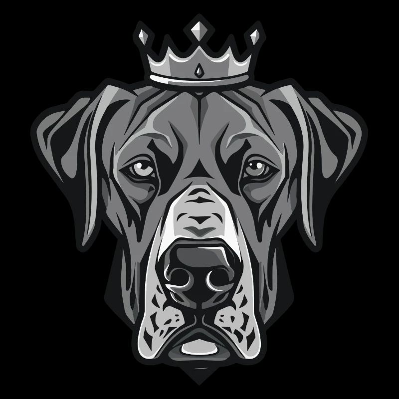 Great Dane Hund Krone