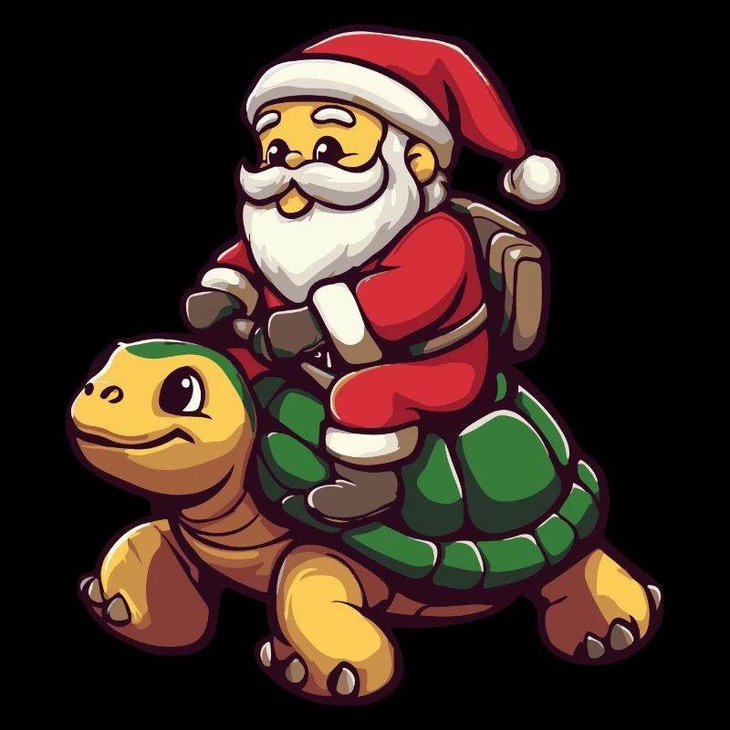 Turtle Santa Claus