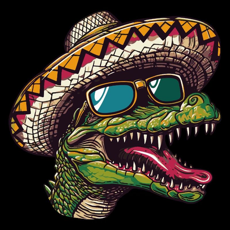 Alligator Funny Sombrero
