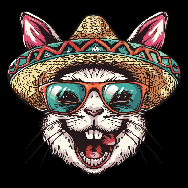 Hase Comic Lustig Sombrero