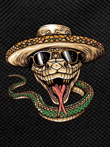 Snake Cobra Comic Funny Sombrero