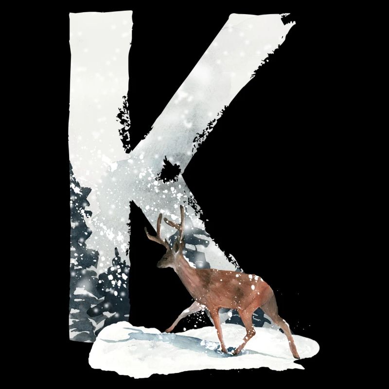 K – decorative character – winter