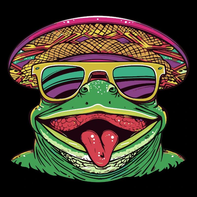 Frog Funny Sombrero