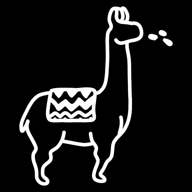 Lama crachant