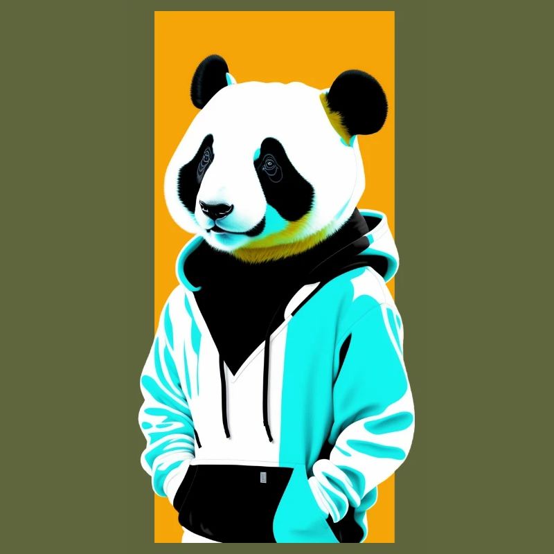 Panda im Kapuzenpulli