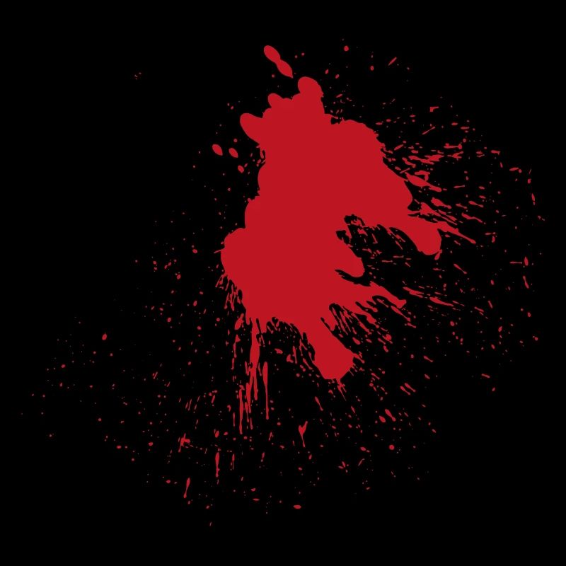 Farbspritzer Blutfleck Kleks Blut rot Geschenk