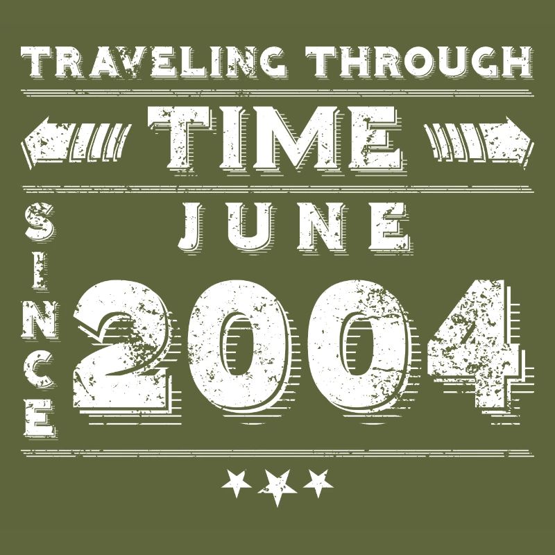 Vintage Zeitreise Geburtstags Design Juni 2004