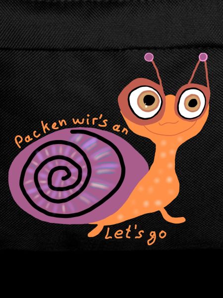 Schnecke mit Spruch