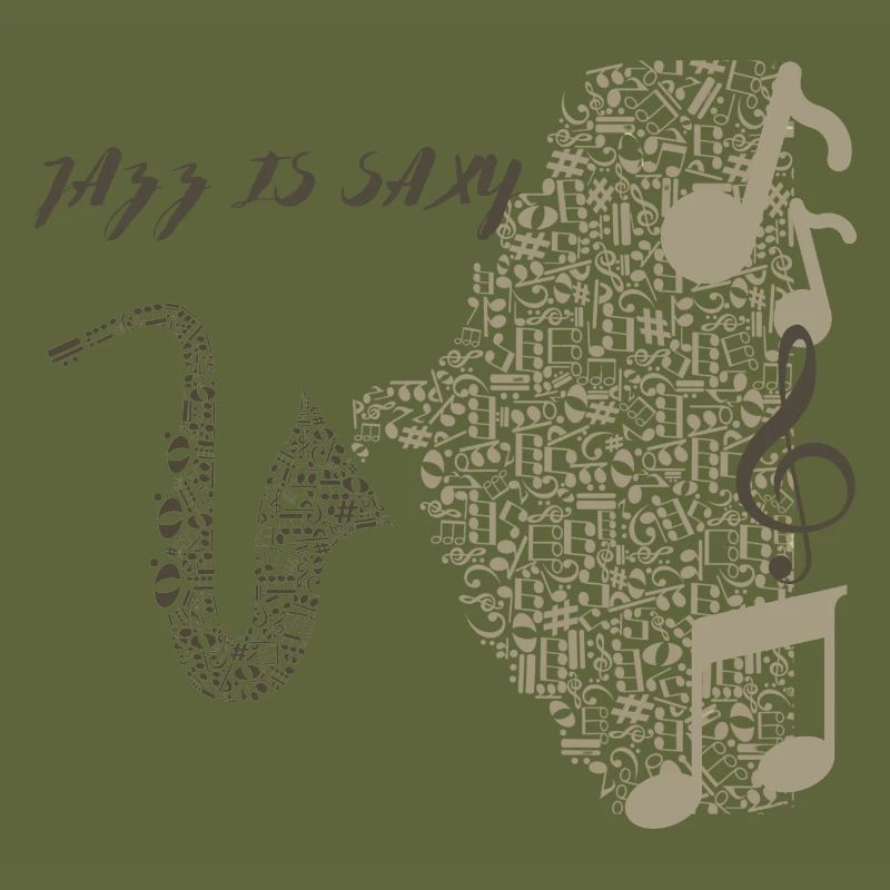 Conception de saxophone musical en notes