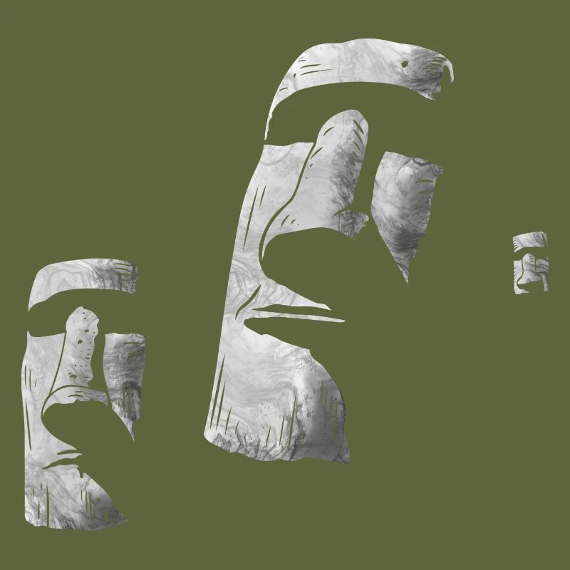 Moai Heads Easter Island Polynesia