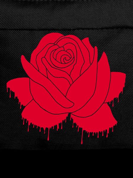 Graffiti d'une rose rouge