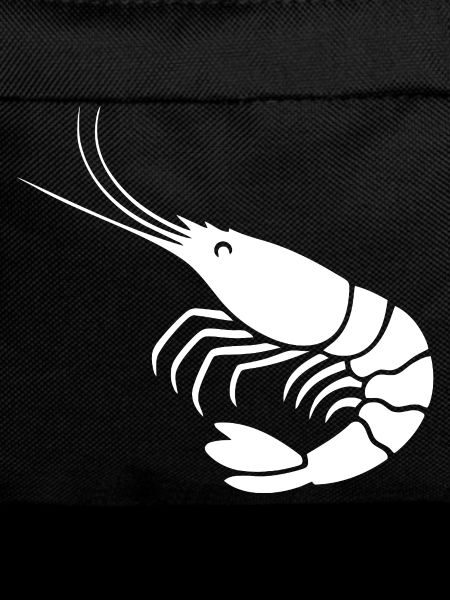 Minimalistisches Garnelen-Silhouetten-Design