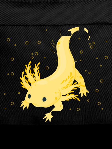 Bright gecko design with yellow detail
