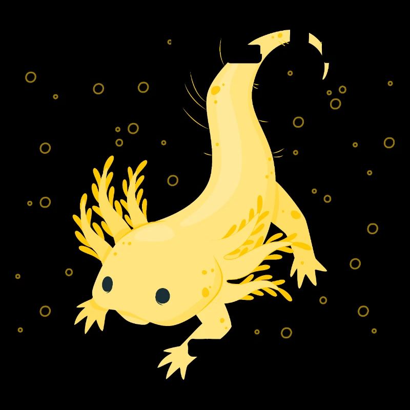 Leuchtendes Geckodesign mit Gelb-Detail
