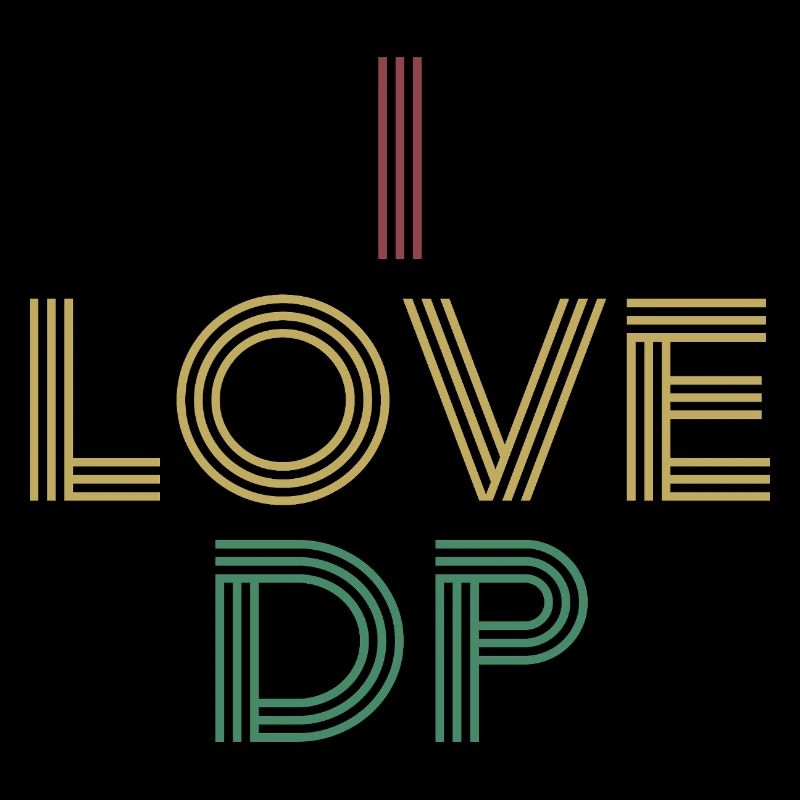 I Love DP Distressed Vintage Retro 70s