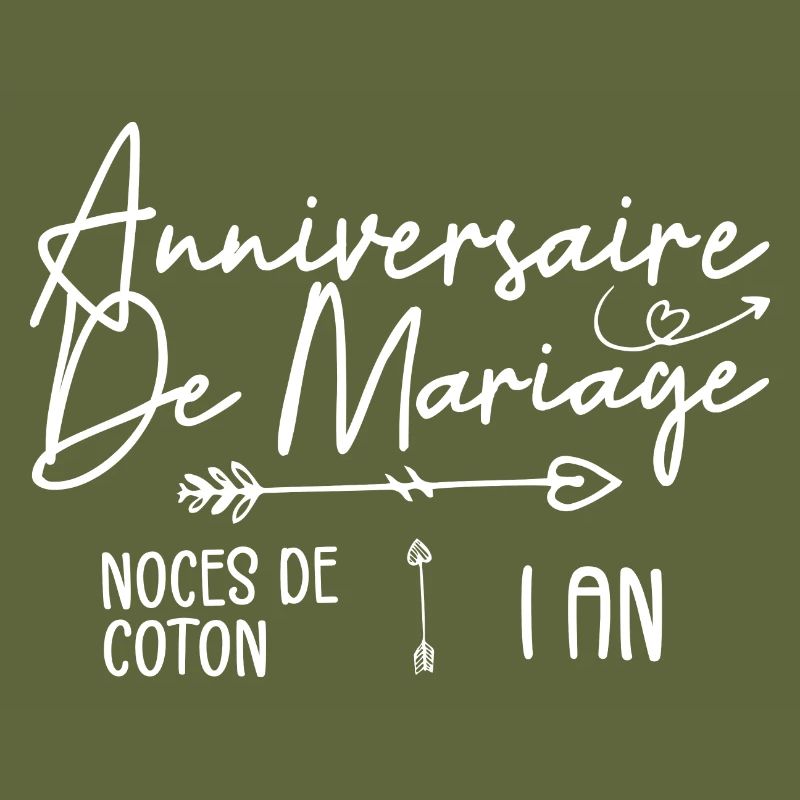 Anniversaire de mariage 1ans - Noce de Coton 1ans