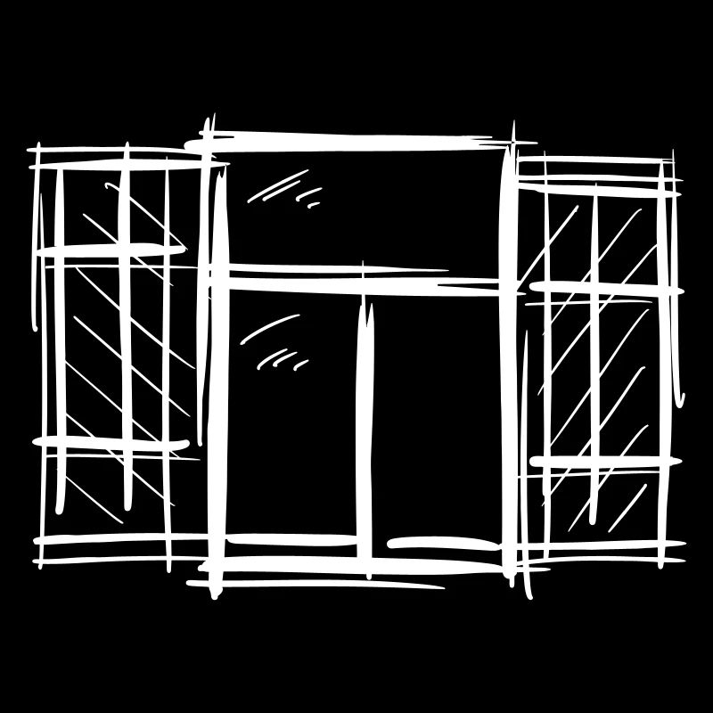 Old Window with Shutters Hinged Shutters Drawing