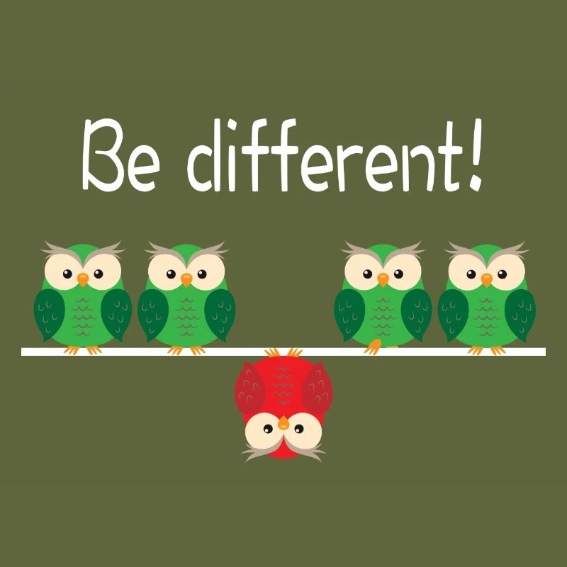 Be Different! Spaß Spruch Slogan Anders sein