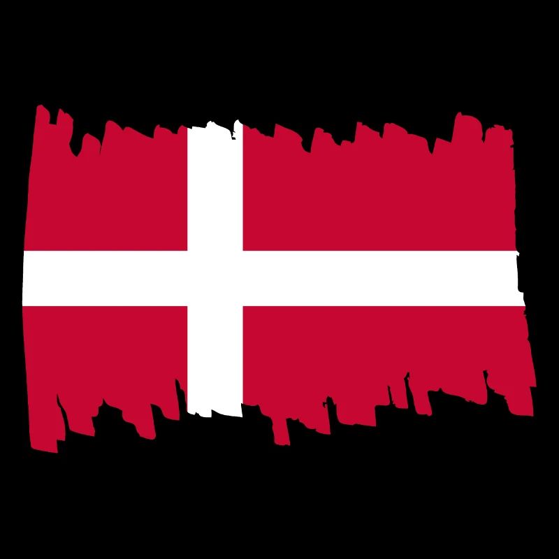 Denmark National Flag - brush vertical