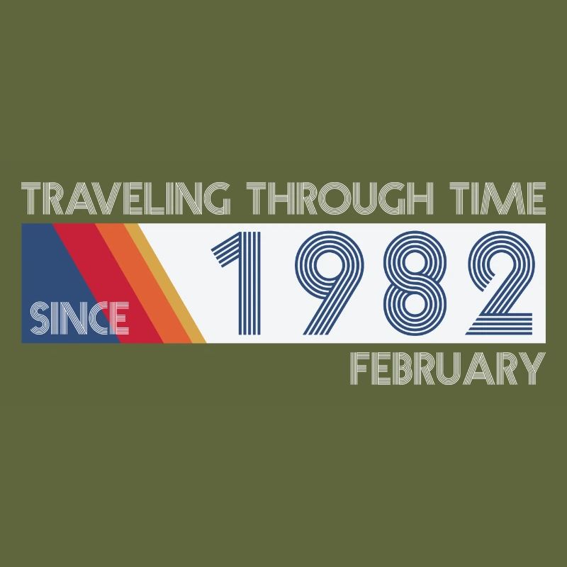 Funny Zeitreise Geburtstags Design February 1982
