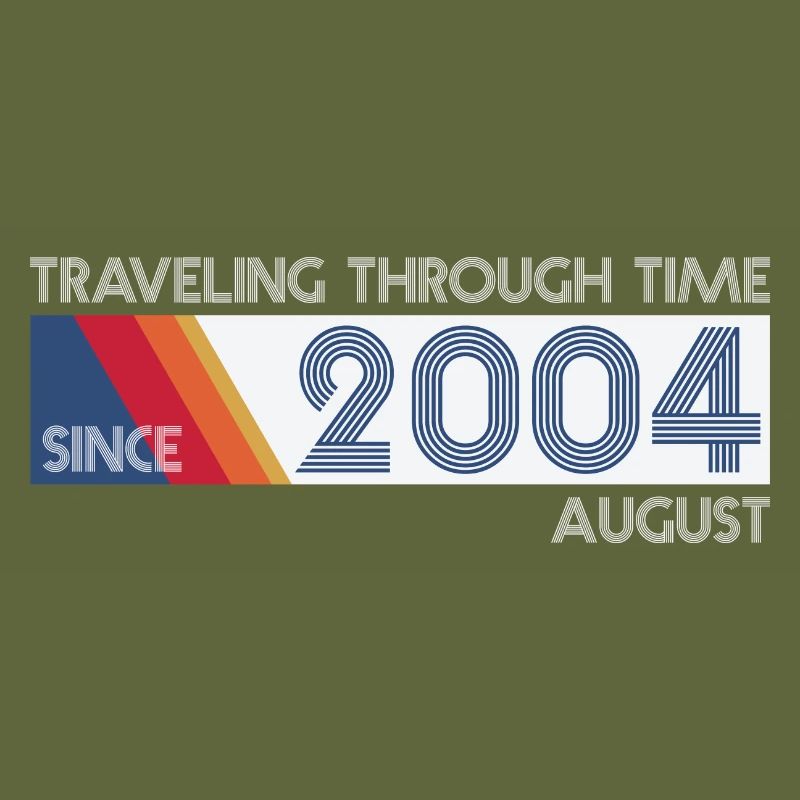 Funny Zeitreise Geburtstags Design August 2004